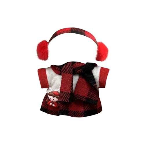 Bekleidung für 17cm L𝙖b𝙪b𝙪 Plüsch,Kuscheltier Kleidung Outfit nur Bekleidungs zubehör für 17cm L𝙖b𝙪b𝙪 Plush Pullover Hoodie Bekleidung DIY Kinder Geschenke Puppenbekleidung(#17) von LILIHOT