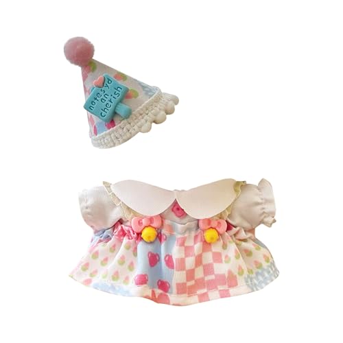 Bekleidung für 17cm L𝙖b𝙪b𝙪 Plüsch,Kuscheltier Kleidung Outfit nur Bekleidungs zubehör für 17cm L𝙖b𝙪b𝙪 Plush Pullover Hoodie Bekleidung DIY Kinder Geschenke Puppenbekleidung(#22) von LILIHOT