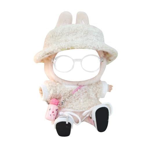 Bekleidung für 17cm L𝙖b𝙪b𝙪 Plüsch,Kuscheltier Kleidung Outfit nur Bekleidungs zubehör für 17cm L𝙖b𝙪b𝙪 Plush Pullover Hoodie Bekleidung DIY Kinder Geschenke Puppenbekleidung(#39) von LILIHOT