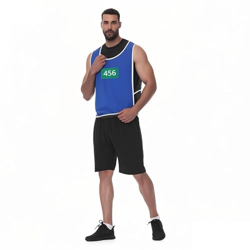 LILIHOT Game Kostüm Erwachsener Staffel 3,Spiele Cosplay Tank Tops Costume Merch Karneval Kostüm,Spieler Ärmellose Shirt mit Nummern,für Spiele Partys,Halloween,Karneval,Rollenspiele(#Blue 456,XL) LILIHOT Game Kostüm Erwachsener Staffel 3,Spiele Cosplay Tank Tops Costume Merch Karneval Kostüm,Spieler Ärmellose Shirt mit Nummern,für Spiele Partys,Halloween,Karneval,Rollenspiele(#Blue 456,XL) von LILIHOT