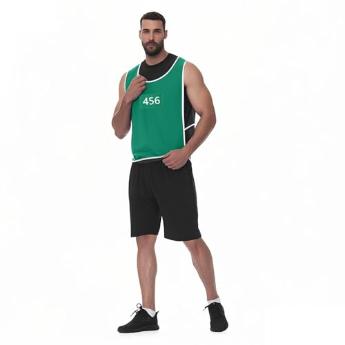 LILIHOT Game Kostüm Erwachsener Staffel 3,Spiele Cosplay Tank Tops Costume Merch Karneval Kostüm,Spieler Ärmellose Shirt mit Nummern,für Spiele Partys,Halloween,Karneval,Rollenspiele(#Green 456,L) LILIHOT Game Kostüm Erwachsener Staffel 3,Spiele Cosplay Tank Tops Costume Merch Karneval Kostüm,Spieler Ärmellose Shirt mit Nummern,für Spiele Partys,Halloween,Karneval,Rollenspiele(#Green 456,L) von LILIHOT
