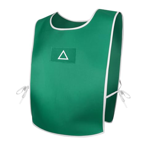 LILIHOT Game Kostüm Erwachsener Staffel 3,Spiele Cosplay Tank Tops Costume Merch Karneval Kostüm,Spieler Ärmellose Shirt mit Nummern,für Spieler Partys,Halloween,Karneval,Rollenspiele(#Green △,S) von LILIHOT