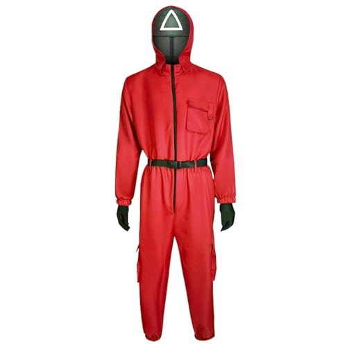 LILIHOT Spieler Game Kostüm,Karneval Kostüm Costume Merch Unisex für Erwachsene Soldat Cosplay Jumpsuit Set Rot Overall mit Kapuze ohne Maske,Frontman Kostüm,für Karneval Fasching Halloween(#A Red,S) LILIHOT Spieler Game Kostüm,Karneval Kostüm Costume Merch Unisex für Erwachsene Soldat Cosplay Jumpsuit Set Rot Overall mit Kapuze ohne Maske,Frontman Kostüm,für Karneval Fasching Halloween(#A Red,S) von LILIHOT