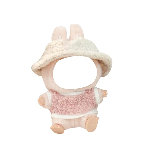 L𝙖b𝙪b𝙪 Original 17cm Plüsch Bekleidung,Puppenbekleidung Niedliches Mini Kuscheltier Outfit mit DIY Pullover Hoodie Bekleidungszubehör,Ideales Kinder Geschenk(#37) von LILIHOT