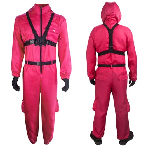 Spieler Game 3 Kostüm ,Faschingskostüme Costume Merch für Erwachsene Soldat Cosplay Jumpsuit Set Rot Overall ohne Maske,Verkleidung für Partys,Karneval & Halloween,ohne Maske(#B Hot Pink,11-12 Jahre) Spieler Game 3 Kostüm ,Faschingskostüme Costume Merch für Erwachsene Soldat Cosplay Jumpsuit Set Rot Overall ohne Maske,Verkleidung für Partys,Karneval & Halloween,ohne Maske(#B Hot Pink,11-12 Jahre) von LILIHOT