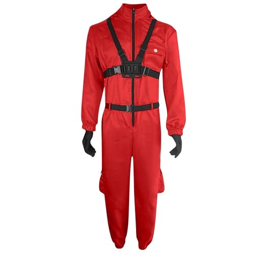 Spieler Game Kostüm Kinder,Karneval Kostüm Costume Merch Unisex für Erwachsene Soldat Cosplay Jumpsuit Set Rot mit Kapuze ohne Maske,Frontman Kostüm,für Karneval Fasching Halloween(#B Red,5-6 Jahre) Spieler Game Kostüm Kinder,Karneval Kostüm Costume Merch Unisex für Erwachsene Soldat Cosplay Jumpsuit Set Rot mit Kapuze ohne Maske,Frontman Kostüm,für Karneval Fasching Halloween(#B Red,5-6 Jahre) von LILIHOT