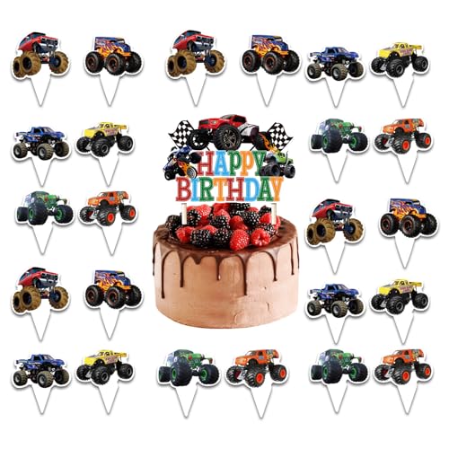 25 Stück Tortendeko Auto,Deko Geburtstag Monster Truck,Junge Party Topper,Hot Kindergeburtstag Kuchen Decoration,Geburtstagsdeko Trucks Dekoration,für Birthday Cake Muffin Cupcake Autos Dekorationen 25 Stück Tortendeko Auto,Deko Geburtstag Monster Truck,Junge Party Topper,Hot Kindergeburtstag Kuchen Decoration,Geburtstagsdeko Trucks Dekoration,für Birthday Cake Muffin Cupcake Autos Dekorationen von LILIKAI