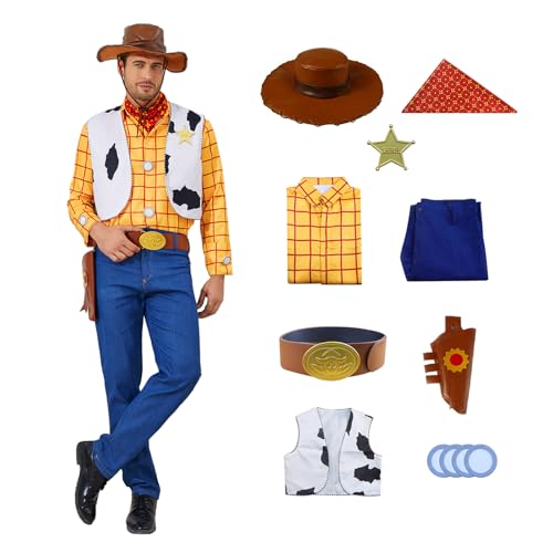 LILLIWEEN Holziges Kostüm, Buzz Kostüm, Erwachsene, Lichtjahr, Cosplay, Cowboy, Sheriff, Halloween-Uniform, Kostüm, XL LILLIWEEN Holziges Kostüm, Buzz Kostüm, Erwachsene, Lichtjahr, Cosplay, Cowboy, Sheriff, Halloween-Uniform, Kostüm, XL von LILLIWEEN