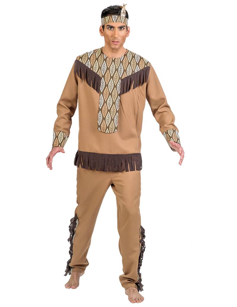 Kostüm Indianer mit Blättern für Herren von LIMIT