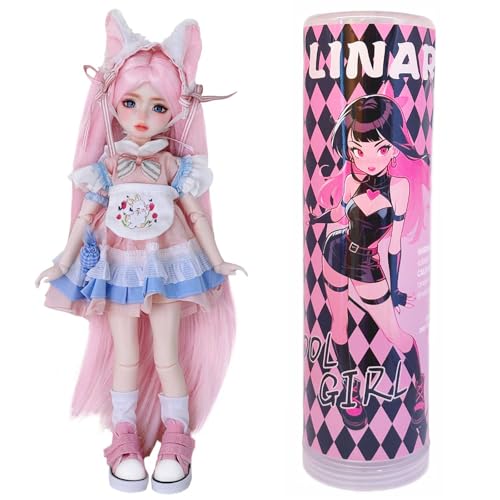 LINARA BJD Dolls 1/6 Full Set Doll 30.5 cm Ball Jointed Doll Adorable Dolls with Dress Shoes Wig Hair Face Makeup Eyes Best Gitfs for Christmas Birthday von LINARA