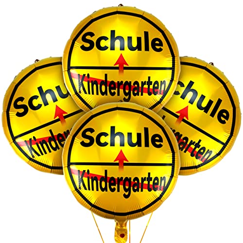 LINAYE Folienballon Einschulung Schulanfang Deko - 4 Stk Heliumballon Folien Luftballon Deko für Einschulung Schulanfang Schuleinführung Schulstart Ballon Deko Dekoration für Schulkind Jungen Mädchen LINAYE Folienballon Einschulung Schulanfang Deko - 4 Stk Heliumballon Folien Luftballon Deko für Einschulung Schulanfang Schuleinführung Schulstart Ballon Deko Dekoration für Schulkind Jungen Mädchen von LINAYE
