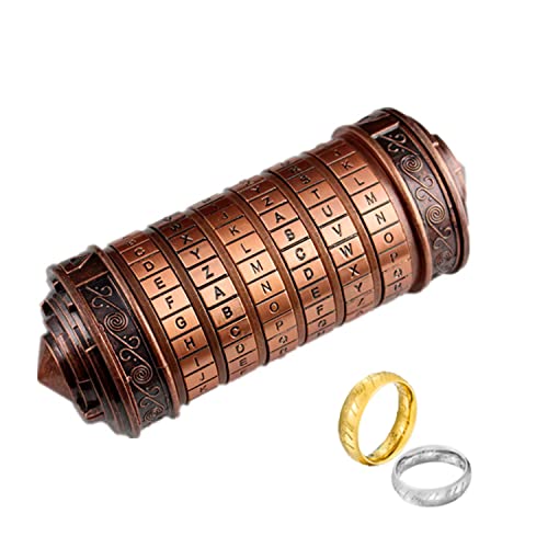 Cryptex Puzzleboxen, Da Vinci Code Mini-Cryptex-Schloss mit versteckten Fächern für Jahrestag, Valentinstag, geheimnisvolle Geburtstagsgeschenke für Familie und Freunde Cryptex Puzzleboxen, Da Vinci Code Mini-Cryptex-Schloss mit versteckten Fächern für Jahrestag, Valentinstag, geheimnisvolle Geburtstagsgeschenke für Familie und Freunde von LINCMAN