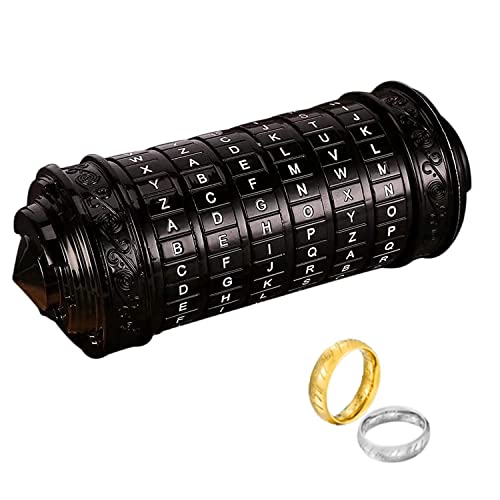 Cryptex Puzzleboxen, Da Vinci Code Mini-Cryptex-Schloss mit versteckten Fächern für Jahrestag, Valentinstag, geheimnisvolle Geburtstagsgeschenke für Familie und Freunde von LINCMAN