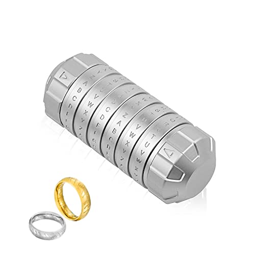 Cryptex Puzzleboxen, Da Vinci Code Mini-Cryptex-Schloss mit versteckten Fächern für Jahrestag, Valentinstag, geheimnisvolle Geburtstagsgeschenke für Familie und Freunde Cryptex Puzzleboxen, Da Vinci Code Mini-Cryptex-Schloss mit versteckten Fächern für Jahrestag, Valentinstag, geheimnisvolle Geburtstagsgeschenke für Familie und Freunde von LINCMAN