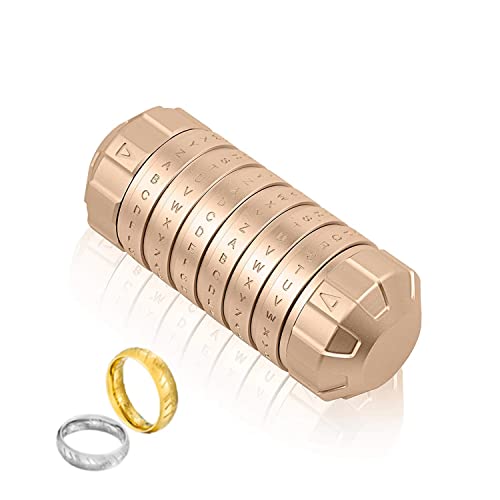 Cryptex Puzzleboxen, Da Vinci Code Mini-Cryptex-Schloss mit versteckten Fächern für Jahrestag, Valentinstag, geheimnisvolle Geburtstagsgeschenke für Familie und Freunde Cryptex Puzzleboxen, Da Vinci Code Mini-Cryptex-Schloss mit versteckten Fächern für Jahrestag, Valentinstag, geheimnisvolle Geburtstagsgeschenke für Familie und Freunde von LINCMAN
