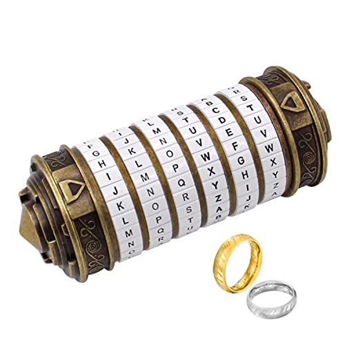 Cryptex Puzzleboxen, Da Vinci Code Mini-Cryptex-Schloss mit versteckten Fächern für Jahrestag, Valentinstag, geheimnisvolle Geburtstagsgeschenke für Familie und Freunde Cryptex Puzzleboxen, Da Vinci Code Mini-Cryptex-Schloss mit versteckten Fächern für Jahrestag, Valentinstag, geheimnisvolle Geburtstagsgeschenke für Familie und Freunde von LINCMAN