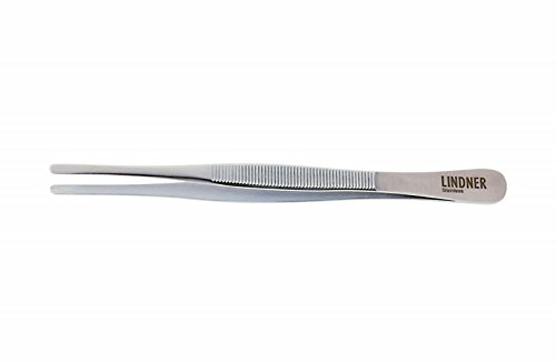 LINDNER Das Original Edelstahl-Pinzette, 115 mm, mit geraden Spitzen von LINDNER Das Original