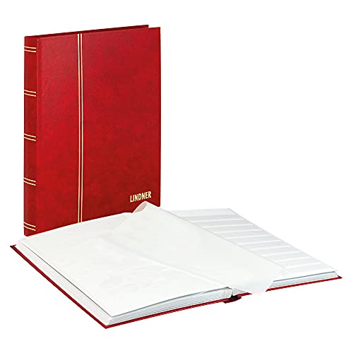 LINDNER Das Original Einsteckbuch Standard, rot, unwattiert, 32 weiße Seiten, durchgehende Pergamin-Streifen, 230 x 305 mm LINDNER Das Original Einsteckbuch Standard, rot, unwattiert, 32 weiße Seiten, durchgehende Pergamin-Streifen, 230 x 305 mm von LINDNER Das Original