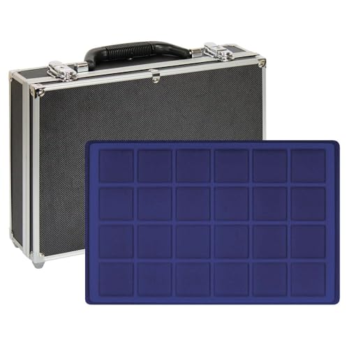 LINDNER Das Original Großer Münzen-Sammelkoffer mit 8 dunkelblauen Münztableaus für 192 Münzen oder Münzkapseln bis 45 mm Ø LINDNER Das Original Großer Münzen-Sammelkoffer mit 8 dunkelblauen Münztableaus für 192 Münzen oder Münzkapseln bis 45 mm Ø von LINDNER Das Original