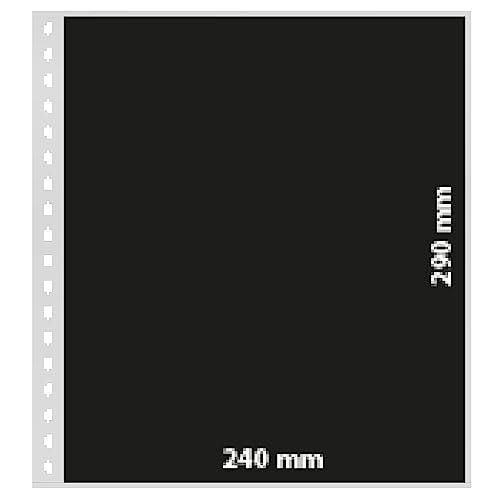 LINDNER Das Original Klarsichthülle mit 1 Tasche (240 x 290 mm), mit schwarzem Folien-Einlageblatt, 10er-Packung von LINDNER Das Original