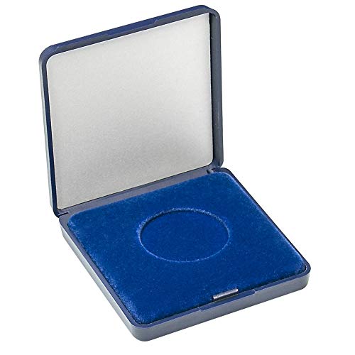 LINDNER Das Original Münz-Etui mit Blauer Velourseinlage für Münzen/Münzkapseln bis Außen-Ø 34 mm von LINDNER Das Original