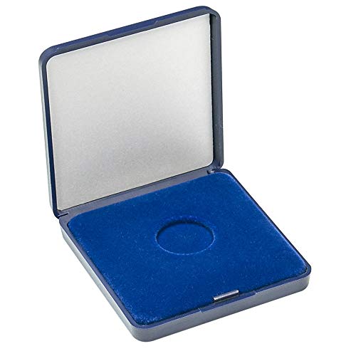 LINDNER Das Original Münz-Etui mit Blauer Velourseinlage für Münzen/Münzkapseln bis Außen-Ø 22 mm von LINDNER Das Original