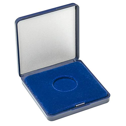 LINDNER Das Original Münz-Etui mit Blauer Velourseinlage für Münzen/Münzkapseln bis Außen-Ø 26 mm von LINDNER Das Original