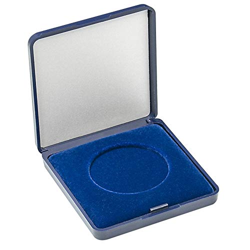 LINDNER Das Original Münz-Etui mit Blauer Velourseinlage für Münzen/Münzkapseln bis Außen-Ø 43 mm von LINDNER Das Original