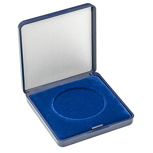 LINDNER Das Original Münz-Etui mit Blauer Velourseinlage für Münzen/Münzkapseln bis Außen-Ø 46 mm von LINDNER Das Original