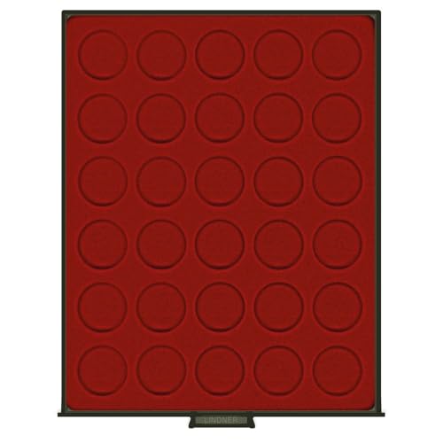 LINDNER Das Original Münzbox RAUCHGLAS mit 30 runden Vertiefungen für Münzen mit Ø36 mm LINDNER Das Original Münzbox RAUCHGLAS mit 30 runden Vertiefungen für Münzen mit Ø36 mm von LINDNER Das Original