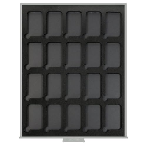 LINDNER Das Original Münzbox Standard Black SAMT für 20 rechteckige Münzkapseln S22552747P von LINDNER Das Original