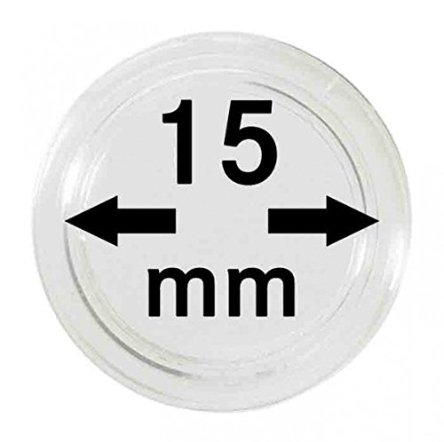 LINDNER Das Original Münzkapseln Innen-Ø 15 mm, 100er-Packung von LINDNER Das Original