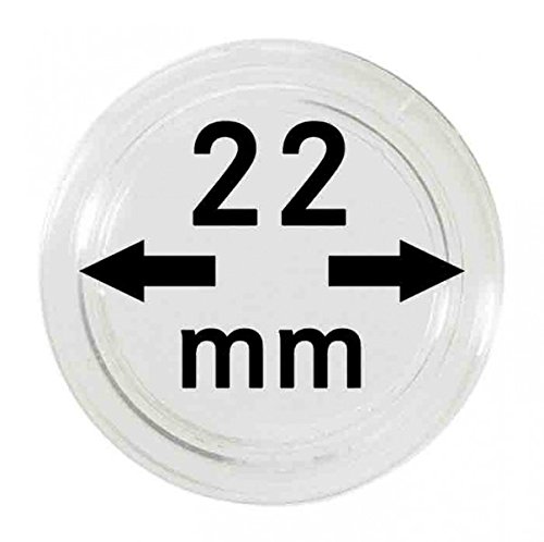 LINDNER Das Original Münzkapseln Innen-Ø 22 mm, 100er-Packung von LINDNER Das Original