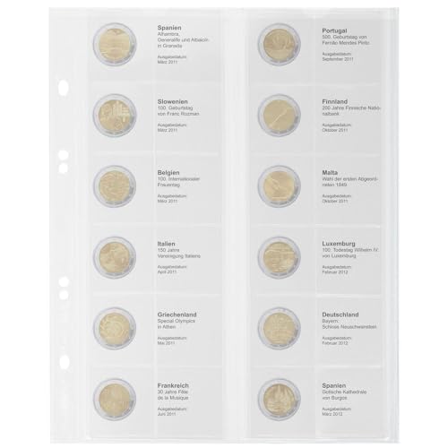 LINDNER Das Original Multi Collect Vordruckblatt für 2 Euro-Gedenkmünzen: Spanien 2011 - Spanien 2012 von LINDNER Das Original