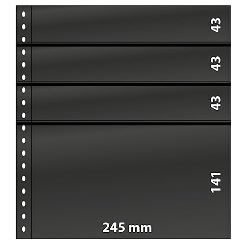 LINDNER Das Original Omnia Einsteckblatt mit 4 Streifen pro Seite, schwarz, 10er-Packung LINDNER Das Original Omnia Einsteckblatt mit 4 Streifen pro Seite, schwarz, 10er-Packung von LINDNER Das Original