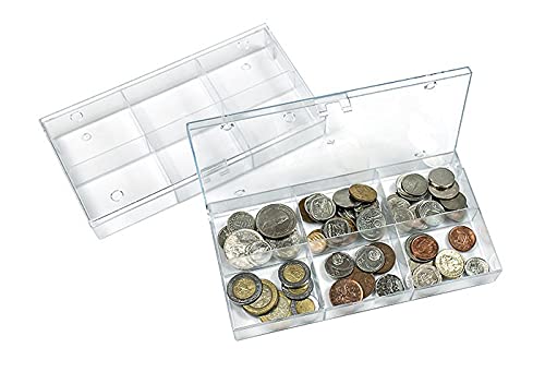 LINDNER Das Original Sammelbox transparent, 6 Feste Fächer 63x48 mm, einzeln von LINDNER Das Original