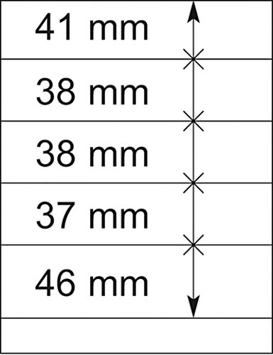 LINDNER Das Original T-Blanko-Blätter mit 5 Streifen: 46 mm - 10er-Packung von LINDNER Das Original