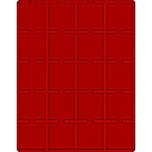 LINDNER Das Original Velourseinlage, hellrot, mit 20 quadratischen Fächern für Münzrähmchen 50x50 mm/Münzkapseln CARRÉE/OCTO Münzkapseln LINDNER Das Original Velourseinlage, hellrot, mit 20 quadratischen Fächern für Münzrähmchen 50x50 mm/Münzkapseln CARRÉE/OCTO Münzkapseln von LINDNER Das Original