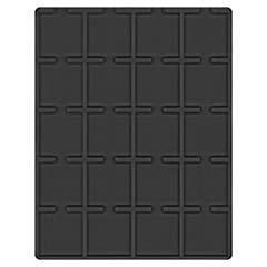 LINDNER Das Original Velourseinlage, schwarz, mit 20 quadratischen Fächern für Münzrähmchen 50x50 mm/Münzkapseln CARRÉE/OCTO Münzkapseln von LINDNER Das Original