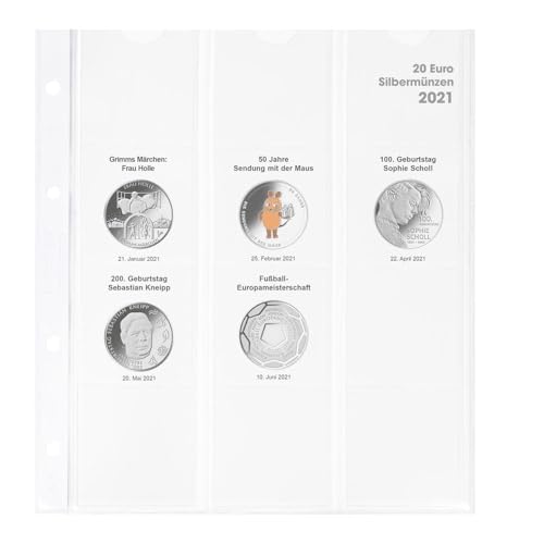 LINDNER Das Original Vordruckblatt Karat 20 Euro-Silbermünzen Bundesrepublik Deutschland 2021 LINDNER Das Original Vordruckblatt Karat 20 Euro-Silbermünzen Bundesrepublik Deutschland 2021 von LINDNER Das Original