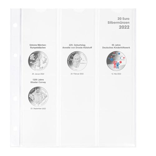 LINDNER Das Original Vordruckblatt Karat 20 Euro-Silbermünzen Bundesrepublik Deutschland 2022 LINDNER Das Original Vordruckblatt Karat 20 Euro-Silbermünzen Bundesrepublik Deutschland 2022 von LINDNER Das Original