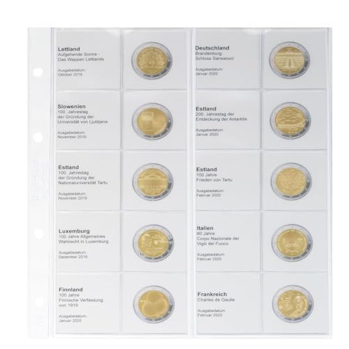 LINDNER Das Original Vordruckblatt Karat für 2 Euro-Gedenkmünzen: Lettland 2019 bis Frankreich 2020 LINDNER Das Original Vordruckblatt Karat für 2 Euro-Gedenkmünzen: Lettland 2019 bis Frankreich 2020 von LINDNER Das Original
