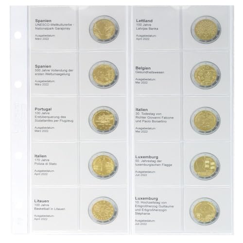 LINDNER Das Original Vordruckblatt Karat für 2 Euro-Gedenkmünzen: Spanien 2022 - Luxemburg 2022 LINDNER Das Original Vordruckblatt Karat für 2 Euro-Gedenkmünzen: Spanien 2022 - Luxemburg 2022 von LINDNER Das Original