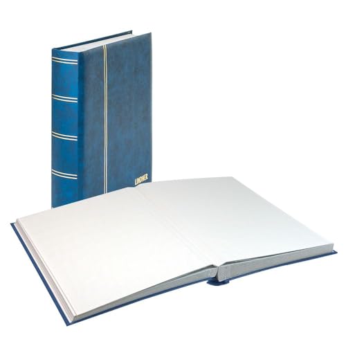 LINDNER Das Original Einsteckbuch ELEGANT, blau, wattiert, 60 weiße Seiten, durchgehende Pergamin-Streifen, 230 x 305 mm LINDNER Das Original Einsteckbuch ELEGANT, blau, wattiert, 60 weiße Seiten, durchgehende Pergamin-Streifen, 230 x 305 mm von LINDNER Das Original