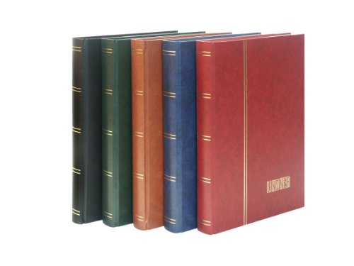 Lindner 1169S Einsteckbuch - Einsteckbücher mit 60 schwarzen Kartonseiten - Einband wattiert - weinrot von LINDNER Das Original