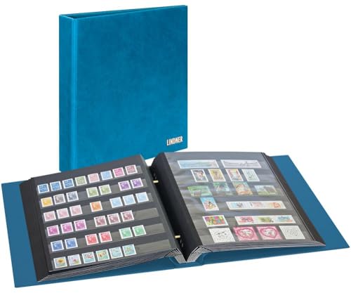 LINDNER Das Original Briefmarkenalbum mit Schraubmechanik, inkl. 10 Einsteckblätter, blau LINDNER Das Original Briefmarkenalbum mit Schraubmechanik, inkl. 10 Einsteckblätter, blau von LINDNER Das Original