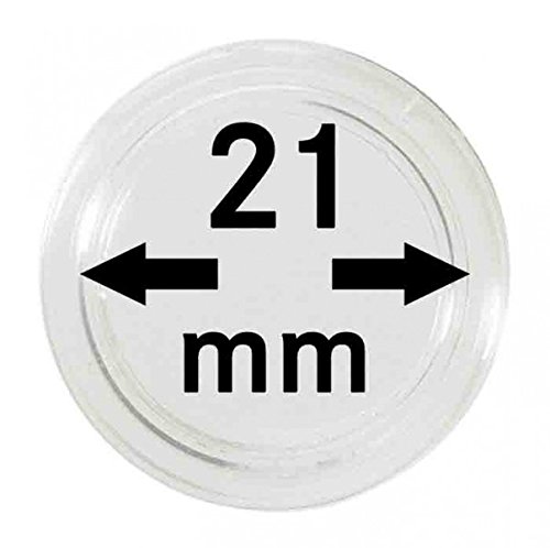 Lindner Münzkapseln für Münzen Ø 14 - 50 mm. Zur Wahl per 1, 5, 10, 100 Stück (21 mm - per 10) von LINDNER Das Original