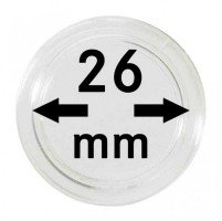 Lindner Münzkapseln für Münzen Ø 14 - 50 mm. 26 mm - 10 Stück von LINDNER Das Original