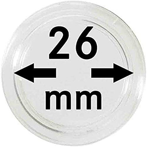 Lindner Münzkapseln für Münzen Ø 14 - 50 mm. Zur Wahl per 1, 5, 10, 100 Stück (26 mm - per 10) von LINDNER Das Original