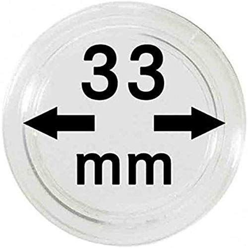 Lindner Münzkapseln für Münzen Ø 14 - 50 mm. Zur Wahl per 1, 5, 10, 100 Stück (33 mm - per 100) von LINDNER Das Original